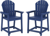 OTSUN Tall Adirondack Chairs Set of 2, HDPE Bar Height Outdoor Chairs, Adirondack Bar Stools for Patio Balcony & Porch - Photo 1