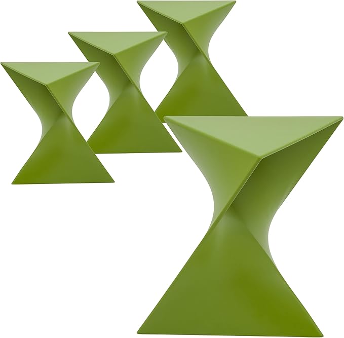 LeisureMod 15.75" Triangular Side Table, Stackable Plastic Accent End Table for Indoor & Outdoor Use - Photo 1