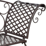 Outdoor Chaise Lounge Chairs Scroll Pattern Sun Lounger Recliner Iron Metal Deck Chair for Balcony Patio Garden - Photo 4