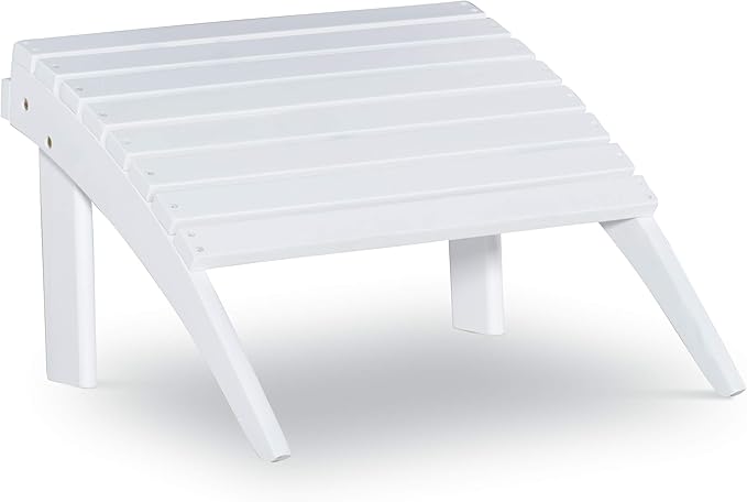 Linon Adirondack, White Ottoman,