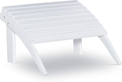 Linon Adirondack, White Ottoman,