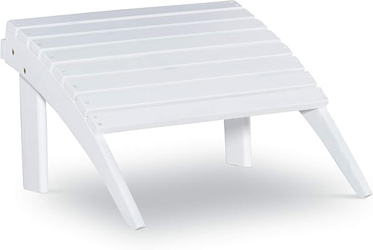 Linon Adirondack, White Ottoman,