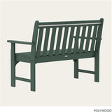 POLYWOOD Vineyard 48" Outdoor Patio Bench, Green - Photo 5