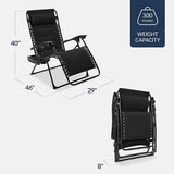 Best Choice Products Oversized Padded Zero Gravity Chair, Folding Outdoor Patio Recliner - Photo 2