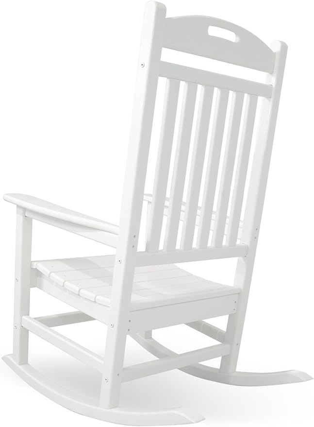 Trex Outdoor Furniture by Polywood Yacht Club Rocker Chair, Classic White (TXR100CW)