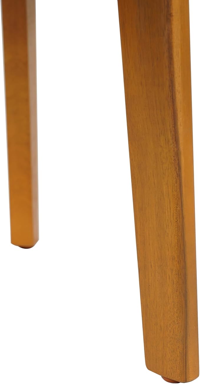 Christopher Knight Home Esther Small Outdoor Round Side Table, Slat Panel Coffee Table, Acacia Wood Side Desk for Backyard Balcony Garden, Weather Resistant Small Patio End Table, Teak