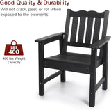 Stoog All-Weather Outdoor Bench & Chairs Set, 3-Piece Patio Furniture Set, Include 1 Garden Bench and 2 Garden Chairs - Photo 7