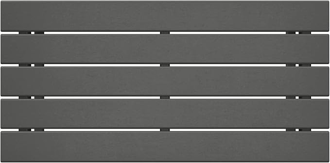 WestinTrends Malibu Outdoor Coffee Table, 35" x 17.5" All Weather Poly Lumber Patio Adirondack Coffee Table for Garden Lawn Porch Balcony, Gray
