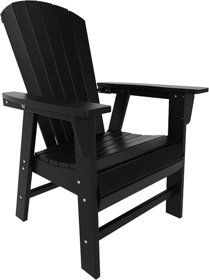 WO WESTIN OUTDOOR HDPE Altura Adirondack Dining Chair,Black