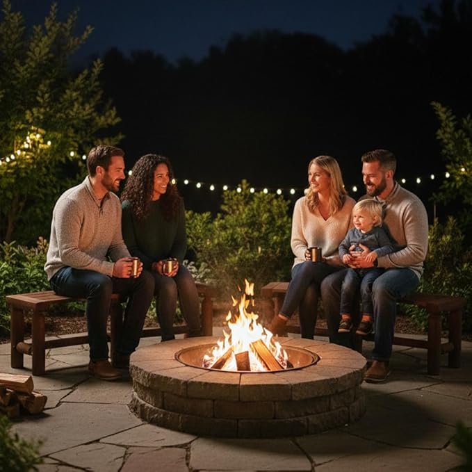 FORTUNO Outdoor Wooden Curved Backless Porch Bench Rustic Style Cedar/Fir Wood Log Fire Pit Bench for Patio Garden Deck - Photo 7