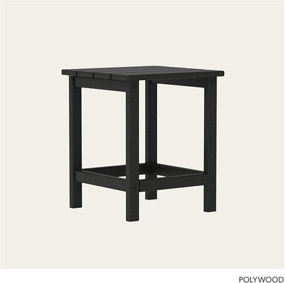 POLYWOOD Long Island 18" Side Table, Black