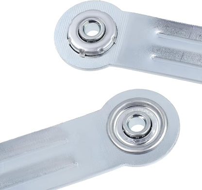 LC LICTOP Glider Bearing Arm Bracket Replacement, 4Pcs Silver, 6.9 Inch Length & 5.5 Inch Hole Center, Hardware Rocker Parts for Patio Glider, Garden Bench, and Chair Repair