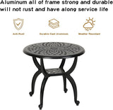 JARDIN DE CENTENNIAL Cast Aluminum Side/End Table, Anti-Rust Coffee Bistro Table for Outdoor, Patio, Indoor, Garden - Photo 4