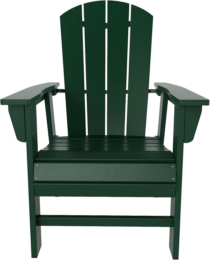 WO WESTIN OUTDOOR HDPE Laguna Adirondack Casual Patio Dining Chair,Dark Green