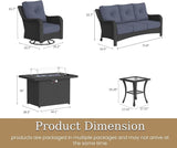 5 Piece Patio Furniture Set with Fire Pit Table - Photo 2