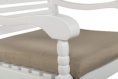 Pebble Lane Living All Weather Indoor/Outdoor Exclusive Elegant Hardwood Porch Rocking Rocker Chair : 34.25" L x 24.5" W x 42.25" H, White