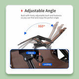 PayLessHere Adjustable Lounge Chair Beach Chair Zero Gravity Chair Folding Textilene Lawn Patio Chair with Removable - Photo 3