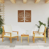 Solid Acacia Wood Garden Sofa Chair Set with Cushions for Outdoor and Indoor Use, Modern Patio Furniture - Photo 3