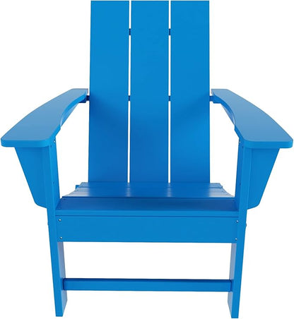 WestinTrends Ashore Modern Outdoor Folding Adirondack Chair (Set of 2), Pacific Blue