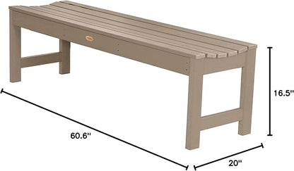 highwood Lehigh Picnic Garden Bench, 5 feet, Woodland Brown