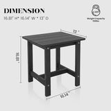 Outdoor Side Table, Weather Resistant Double Small Adirondack Side Table, Outdoor Indoor End Table for Chair - Photo 3