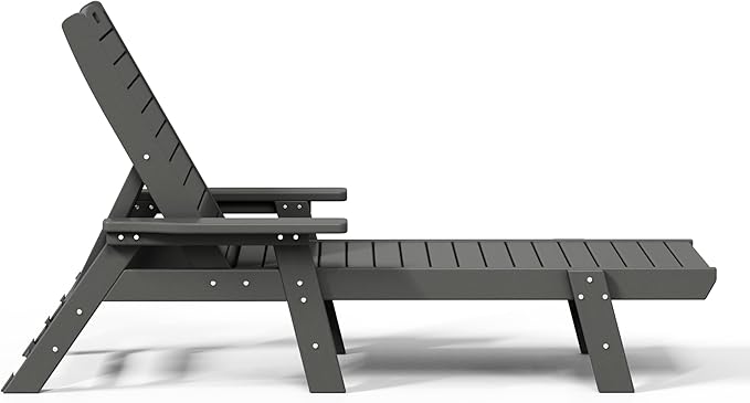 WestinTrends Malibu Poly Reclining Chaise Lounge (Set of 2) Gray