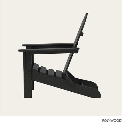 POLYWOOD AD5030BL Classic Folding Adirondack, Black