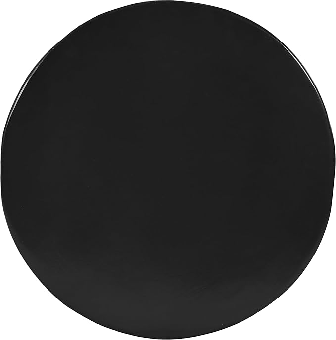 Christopher Knight Home Jeru Lightweight Concrete Round Coffee Table, Indoor and Outdoor Side Table for Living Room, MGO Small Side Table, 3-Tier Design, No Assembly Needed, Black