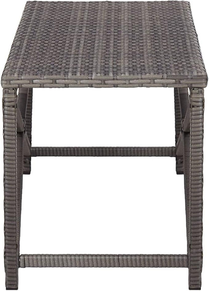 Industrial Style,Patio Bench,Outdoor Bench,Garden Bench,Park Bench,Front Porch Chair, Suitable for Parks,Patio,Garden,Front Porch,Lawn,Balcony,Backyard,Poolside,Terrace,47.2" Poly Rattan Gray