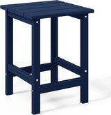 WestinTrends Malibu Square Outdoor Side Table for Adirondack Chair, Navy Blue - Photo 7