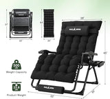 Amopatio Oversized Zero Gravity Chair w/Removable Cushion&Headrest - Photo 3