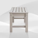 Psilvam Outdoor Bench, Two Person Poly Lumber Porch Bench, Weatherproof Garden Bench That Never Rot and Fade - Photo 7