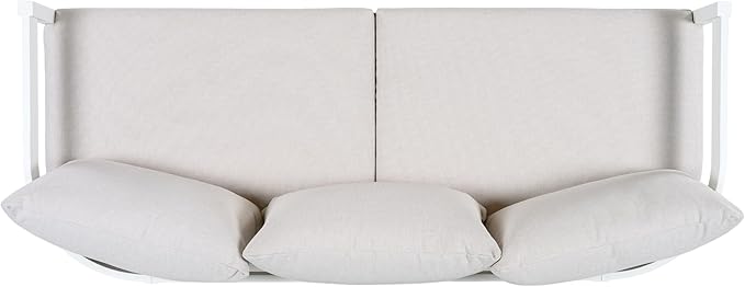 Merax 75.8" Modern Curved Outdoor Aluminum 3-Seater Sofa - Photo 4