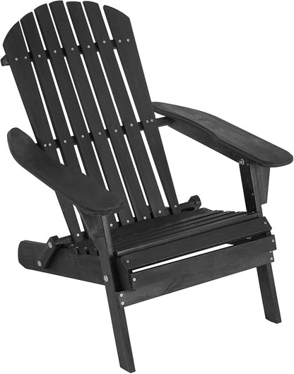 FDW Folding Adirondack Chair, All Weather Patio Chair Outdoor Fire Pit Chair for Patio Lawn Garden Backyard Deck Pool Beach