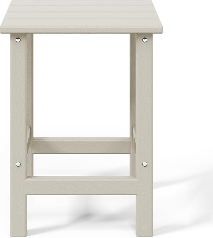 WestinTrends Malibu Square Outdoor Side Table for Adirondack Chair, Sand - Photo 9