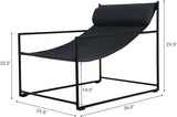 Grand patio Outdoor Modern Sling Accent Lounge Chair, Removable Headrest - Black Armchair - Photo 2