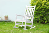 Outdoor Rocking Chair Set with Side Table, 3-Piece Rocking Chair Set with Wood-Texture, All Weather-Resistant - Photo 3