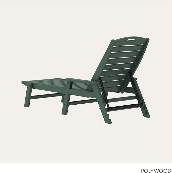 POLYWOOD Nautical Chaise, Green