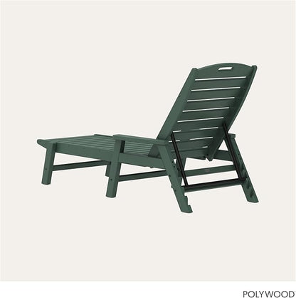 POLYWOOD Nautical Chaise, Green