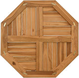 Octagonal Solid Teak Wood Table Top 27.6 x 27.6 Inch - Photo 6