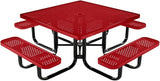 COATEDOUTDOORFURNITURE Heavy-Duty Portable Outdoor Kids Table with Umbrella Hole, Punched Steel Kids Picnic Table - Photo 1