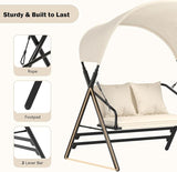 AECOJOY 2 Seat Outdoor Patio Swing Chair with Cover, Porch Swings Chairs for Adult - Photo 3