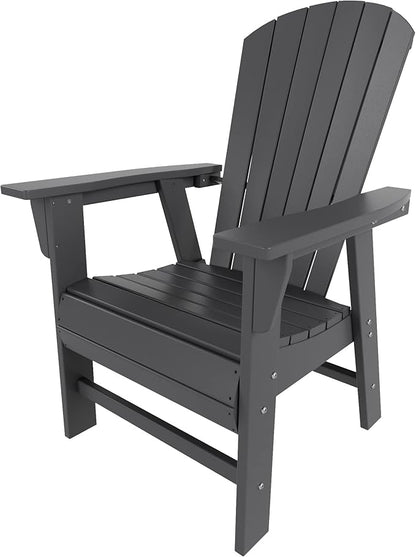 WO WESTIN OUTDOOR HDPE Altura Adirondack Dining Chair,Gray