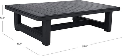 SAFAVIEH Outdoor Couture Collection Montford Black Patio Coffee Table