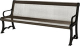COATEDOUTDOORFURNITURE Heavy-Duty Outdoor Bench Thermoplastic Coated, Expanded Metal, Commercial-Grade Garden Bench - Photo 1