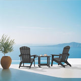 Plawdlik Folding Adirondack Chair, SGS Tested, Wooden Textured with Cup Holder - Photo 2
