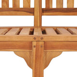 vidaXL Teak Wood Banana Bench - Stylish 3-Seater Patio Garden Furniture with Durable Weather Resistance - Photo 5