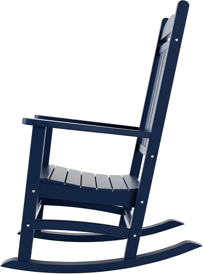 WestinTrends Malibu Outdoor/Patio Rocking Chair, Navy Blue