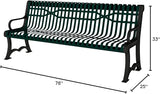COATEDOUTDOORFURNITURE Coated Outdoor Furniture Heavy-Duty Outdoor Bench Thermoplastic Coated, Slatted Steel - Photo 2