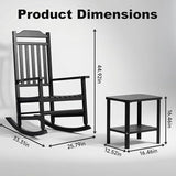 5 Piece Outdoor Rocking Bistro Set, Rocking Chairs Outdoor Furniture - Photo 3
